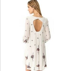 Free people Oxford embroidered mini dress